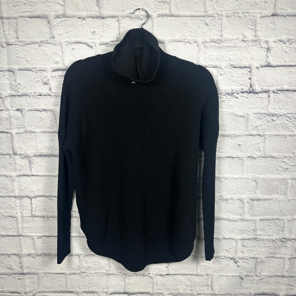 Michael Kors Black Waffle Knit Pullover Turtleneck - Picture 11 of 15